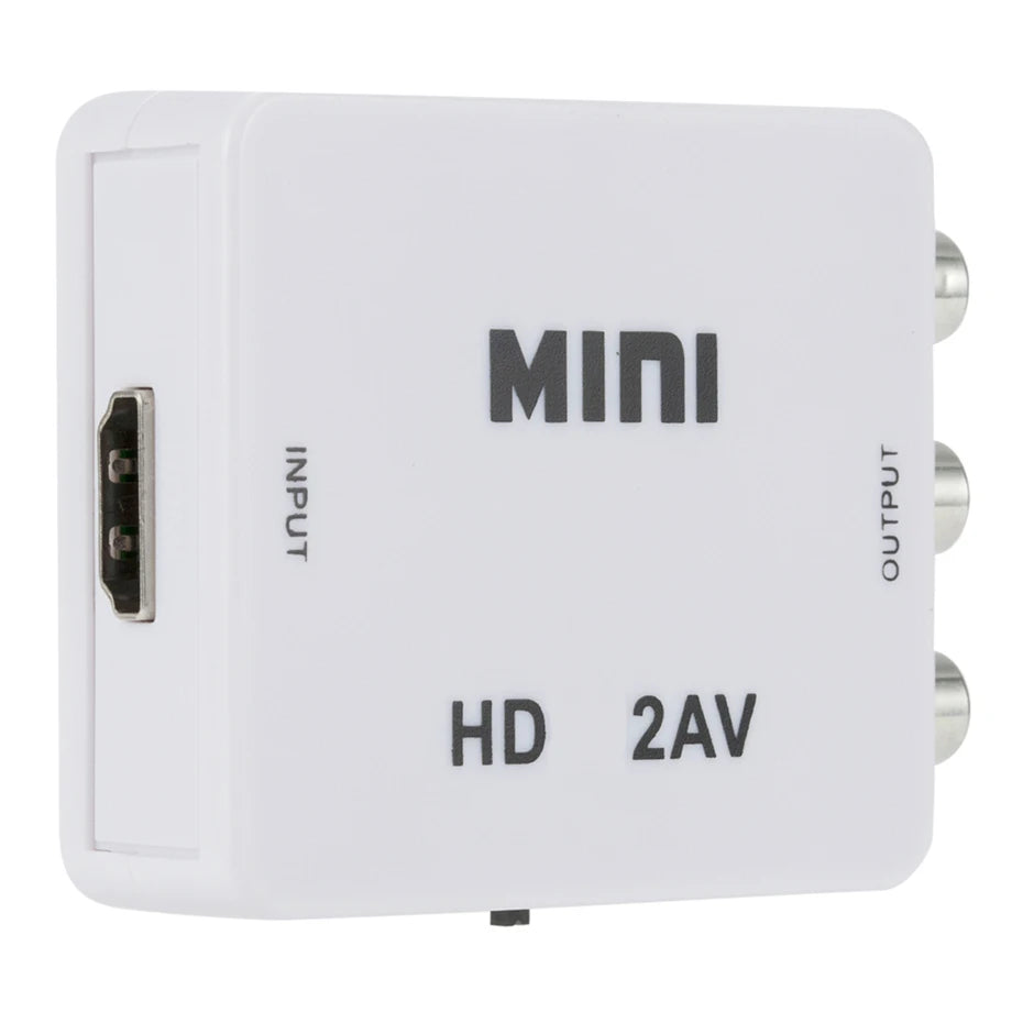 RCA AV to HDTV-compatible Converter AV Video Box 1080P AV2HDTV Video Composite Converter Support For NTSC PAL Output HDTV To AV Zpaxo
