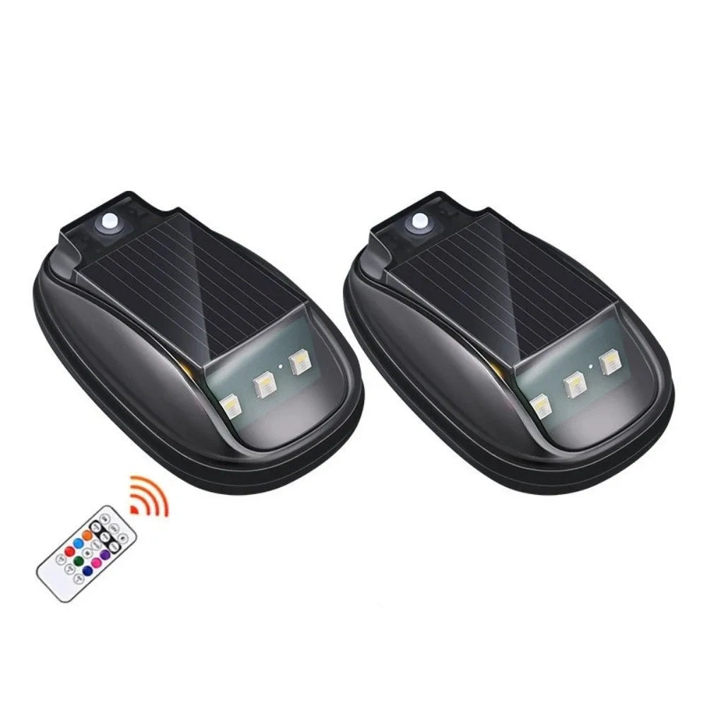 Wireless Solar LED Flash Light Waterproof RGB Roof Strobe Lights Zpaxo 2Pcs Light