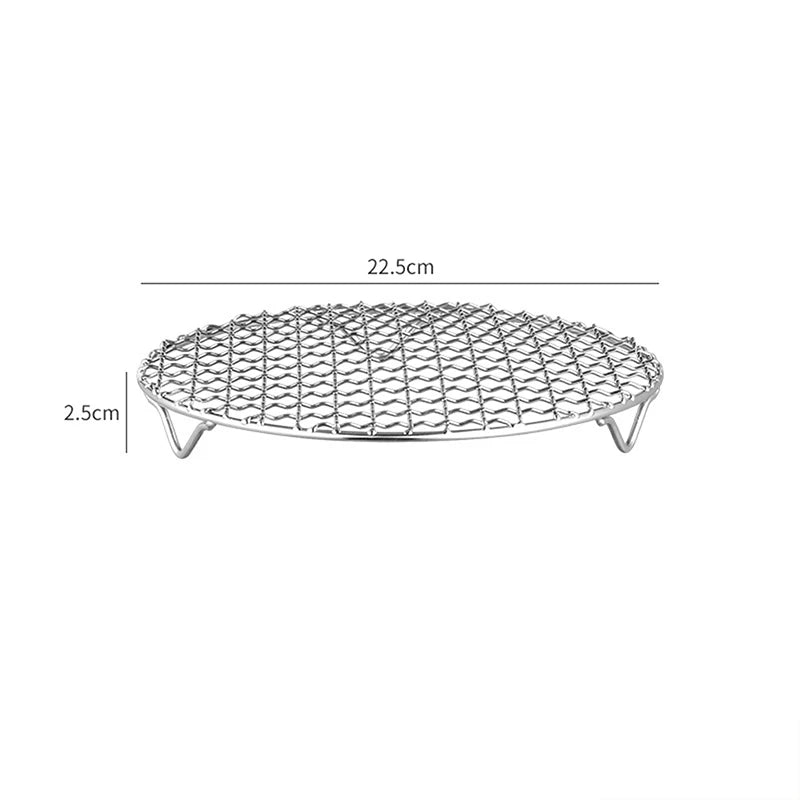Home Kitchen Oven Steamer Cooker Round Air Fryer Rack Legs Stackable Zpaxo 22.5cm