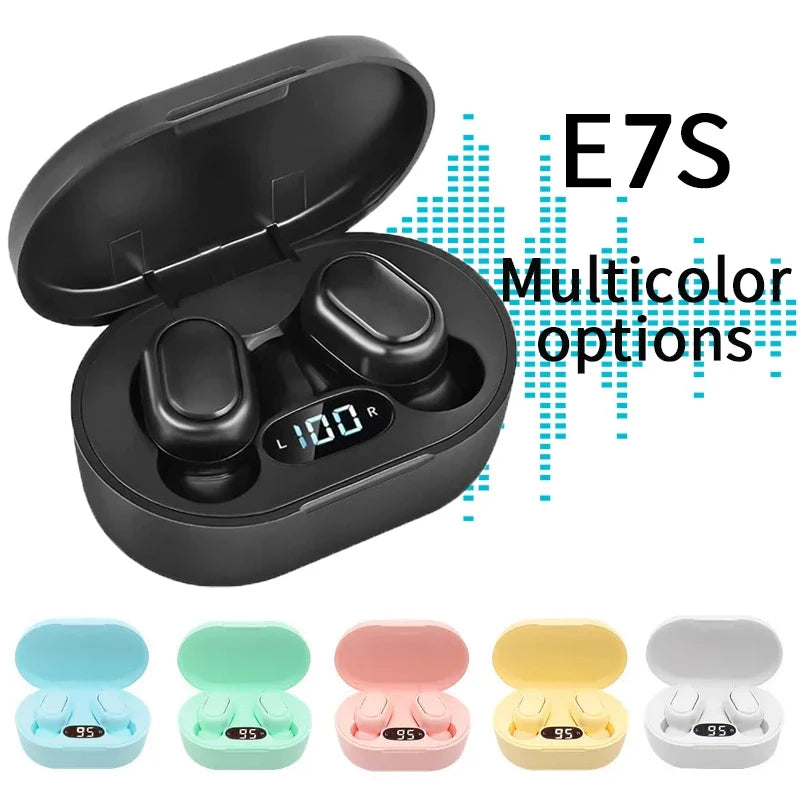 E7S TWS Fone Bluetooth Earphones 5.2 Wireless Headphones Noise Cancelling Earbuds with Mic Wireless Bluetooth Headset for Xiaomi Zpaxo