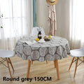 Nordic Round Tablecloths Washable Cotton Linen Dining Table Pad 100