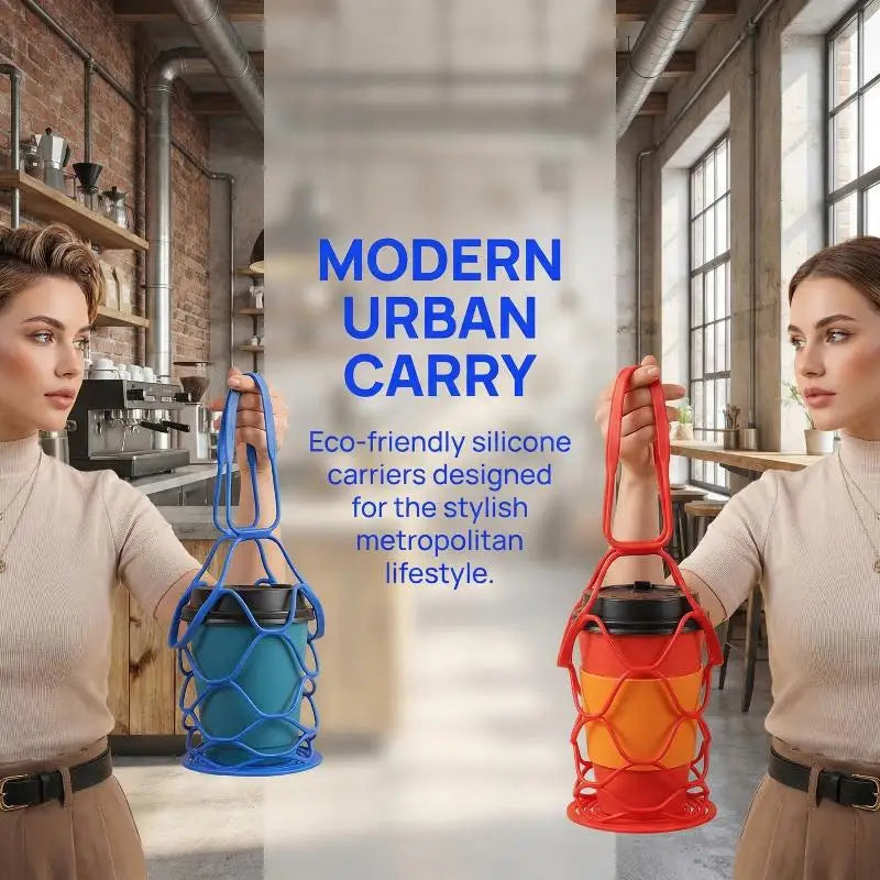 Silicone Hollow Out Milk Tea Packaging Bag Reusable Coffee Beverage Pouch with Cute Design for Work and School Zpaxo