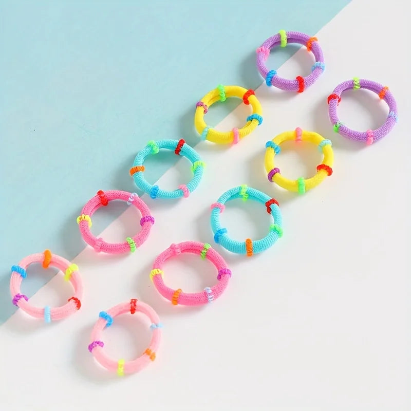 50 100 200 Assorted Elastic Hair Tie Durable Ponytail Holders Women