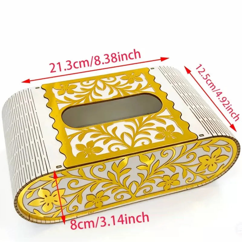 European Wooden Carved Tissue Box – Tabletop Dispenser & Gift Tissue Box Holder Zpaxo
