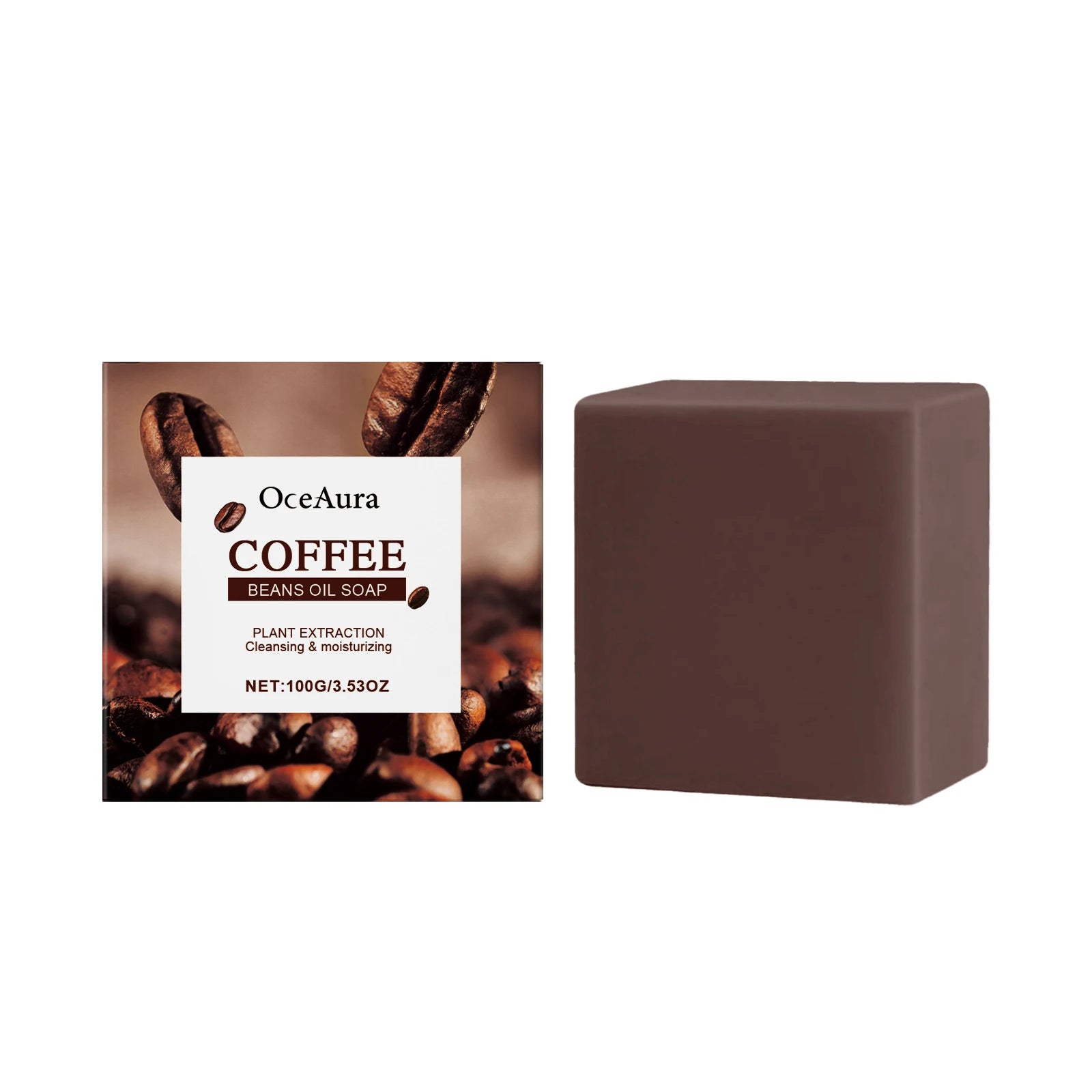 Coffee Skin-Nourishing Essential Oil Soap: Moisturizing, Water-Locking, Soothing for Sensitive Skin, with Rich & Dense Lather an Zpaxo 100g boxed