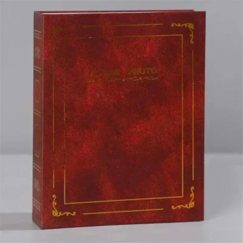 New 6 Inches 100 Photos 10x15 Cm Foil Stamped Cover Insert Anniversary Classic Vintage Photo Album Home Collection Decoration Zpaxo