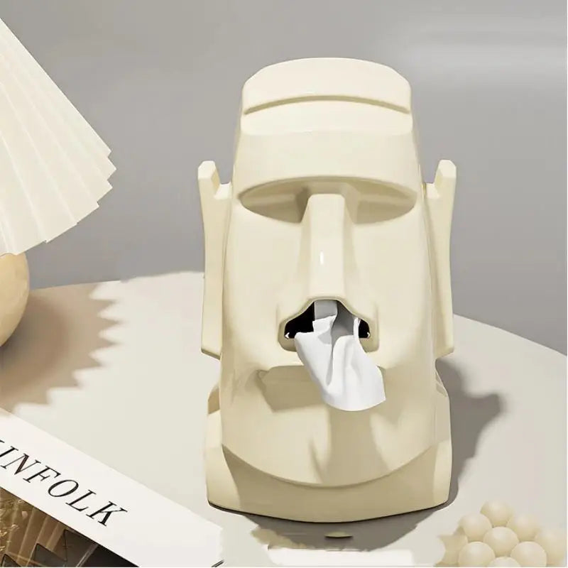 Stone Statue Tissue Box & Headphone Stand | Aesthetic Decor Decorative Tissue Holder Zpaxo C