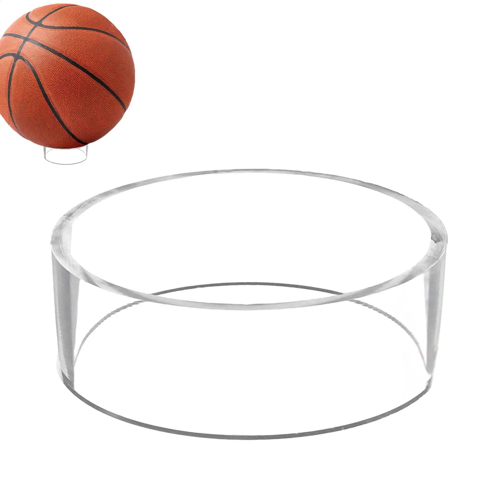 Acrylic Ball Holder Round Ring Stand Display Football Basketball