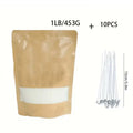 1LB Pearled Sand Wax Candle Making Kit with 10 Wicks – DIY Gift Candle Making Kit Zpaxo 1LB 10PCS wick