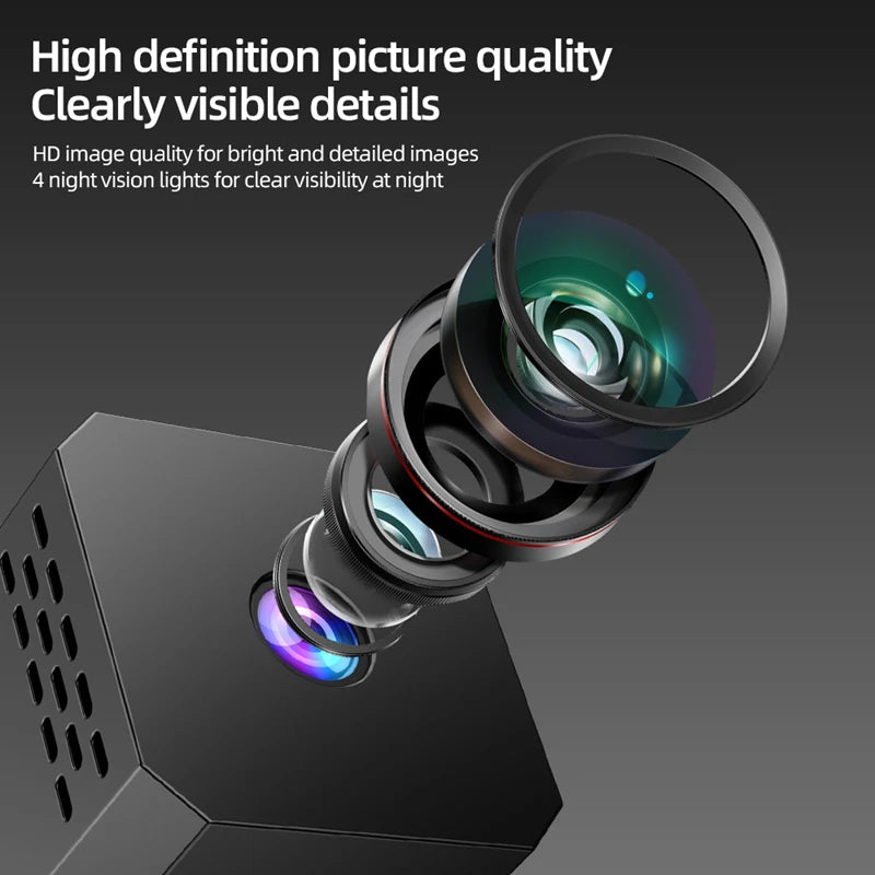 Mini 4K Wifi Camera Remote Monitor Motion Detection Night Vision Long
