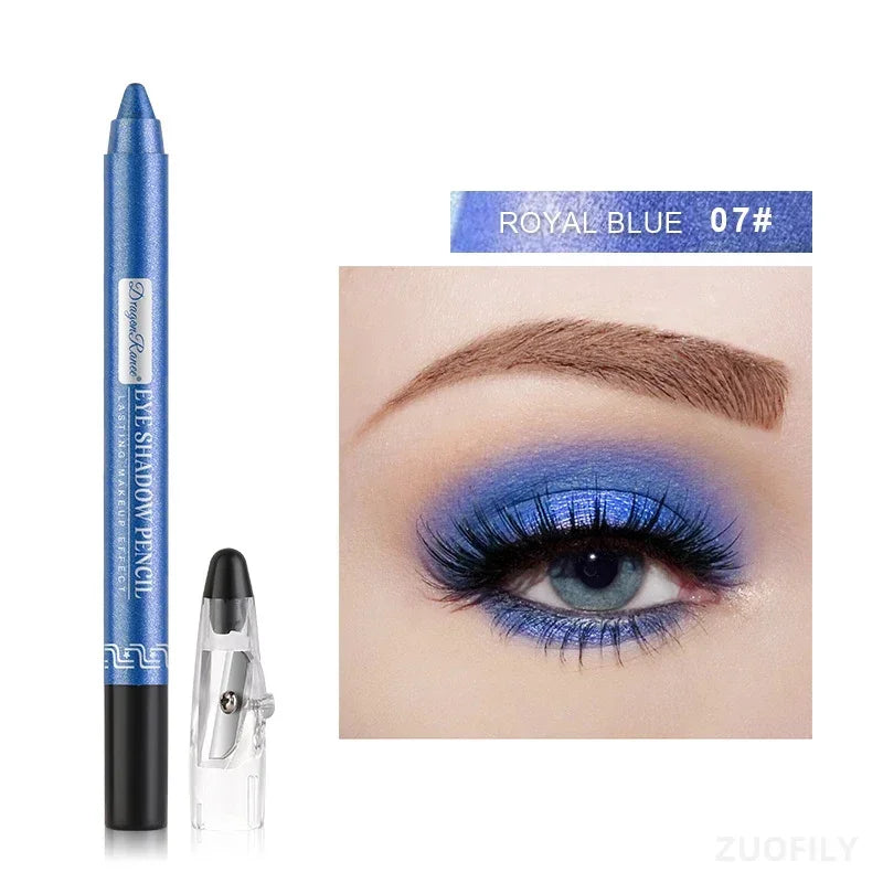 12Colors Glitter Eyeshadow Pen Long Lasting Matte Eye Shadow Palette