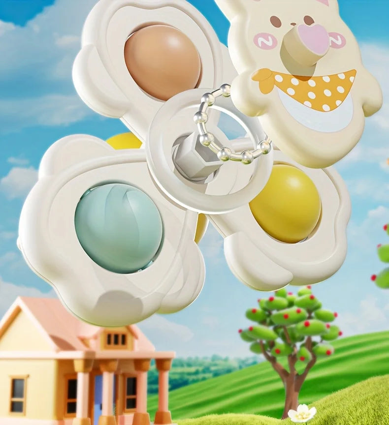 1 3 Suction Cup Spinning Toy Suitable Desktop Glass Tile Wall