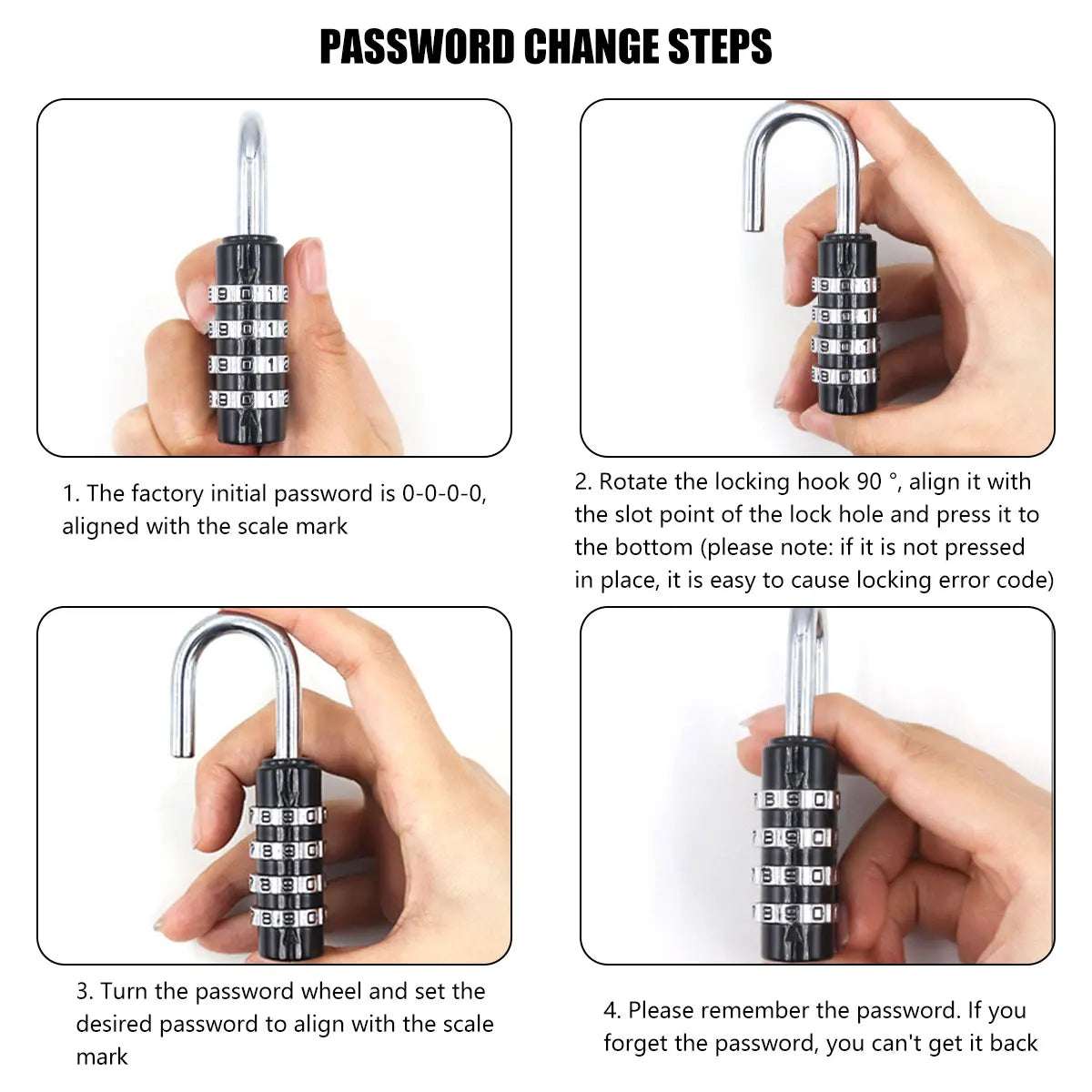 Zinc Alloy Padlock Digit Locker Lock Weatherproof Lock Americanism Outdoor Mechanical Lock For School Gym Locker/FenceHasp Secur Zpaxo