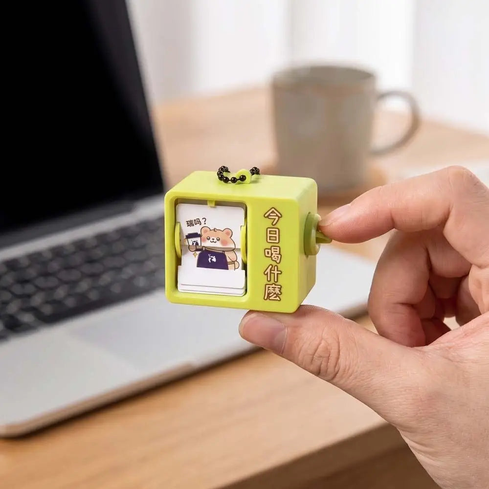 Plastic Mini Flip Book Animation Keychain Automatic Page Turning Diverting Animation Drawing Pendant Portable Zpaxo