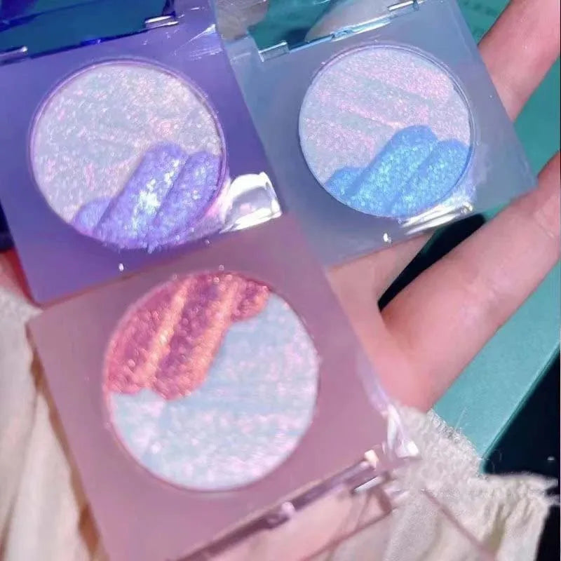 Gloss Chameleon Highlight Palette Aurora Purple Fine Glitter Eyeshaow