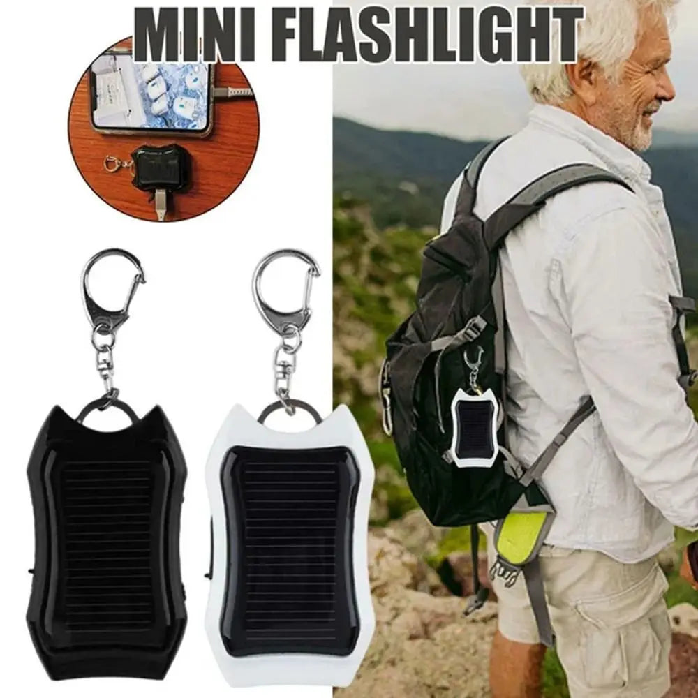 3 LED Light Solar Keychain Universal USB Output Mini Lights Emergency Zpaxo