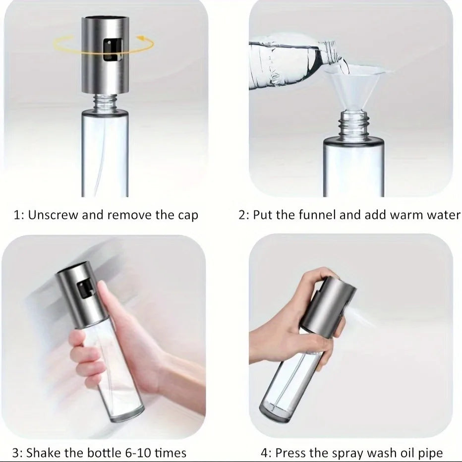 1pc-Kitchen Press Spray Bottle 100ml Edible Oil Olive Oil Watering Can Air Fryer High Pressure Atomizing Spray Bottle Zpaxo