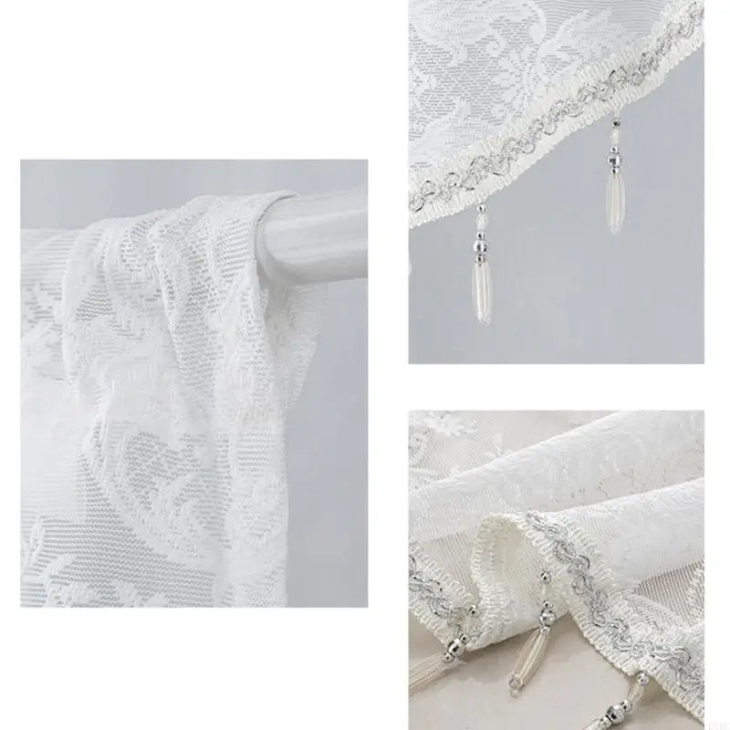 Machine Washable Lace Curtain for Bedroom Office Quick Installation Long Time Use Sun Protective Home Textiles Zpaxo
