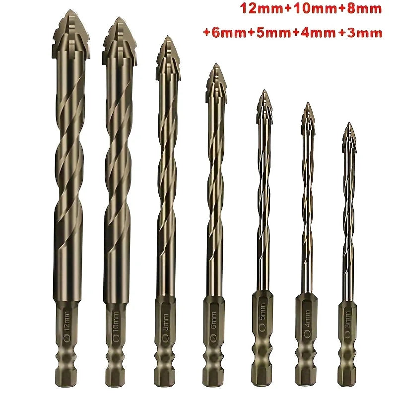Carbide Drill Bit Four-blade Serrated Eccentric Sawtooth Design