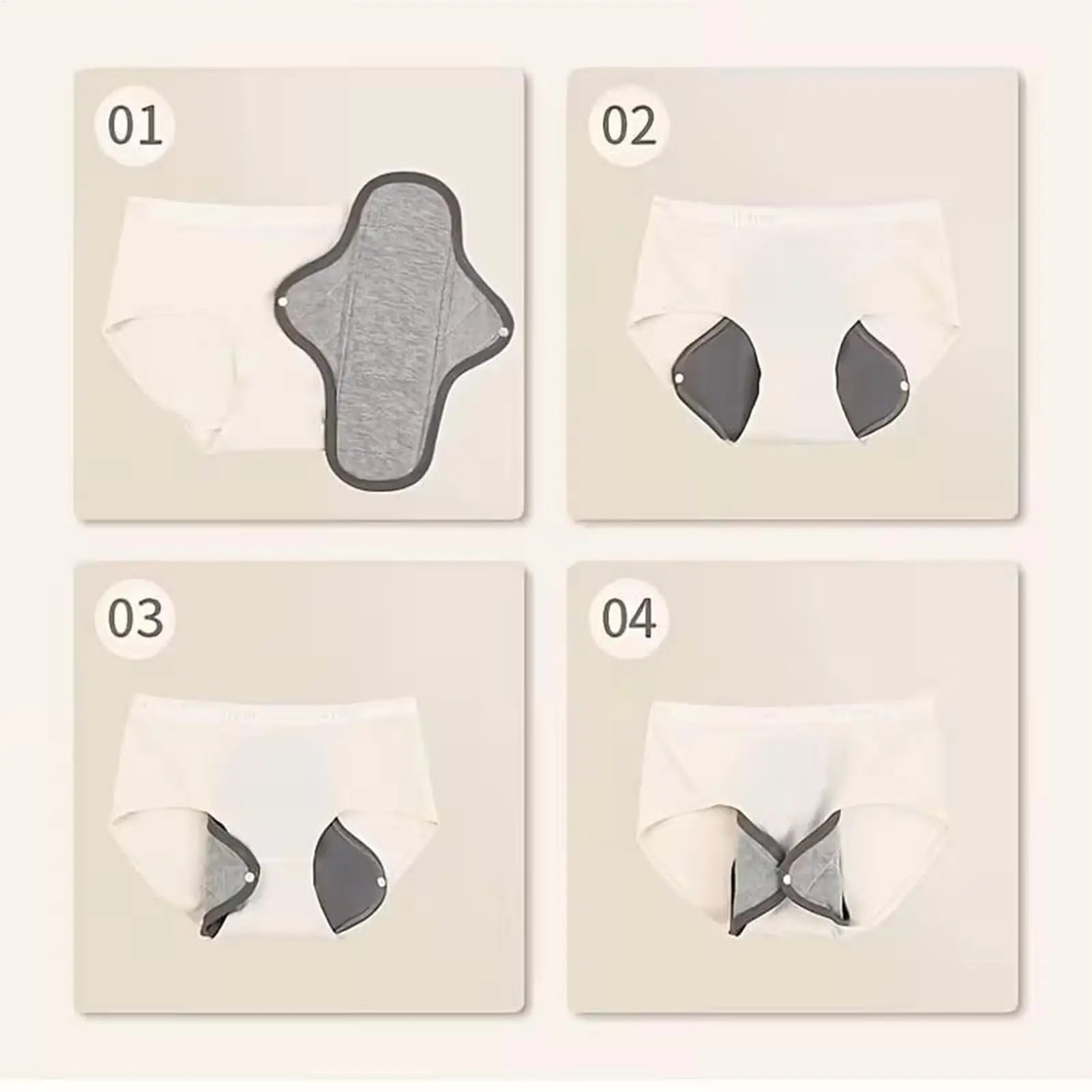 Reusable Sanitary Pads Leakproof Waterproof Soft Napkins Reusable Feminine Pads for Elderly Urinary Postpartum Recovery Daily Zpaxo