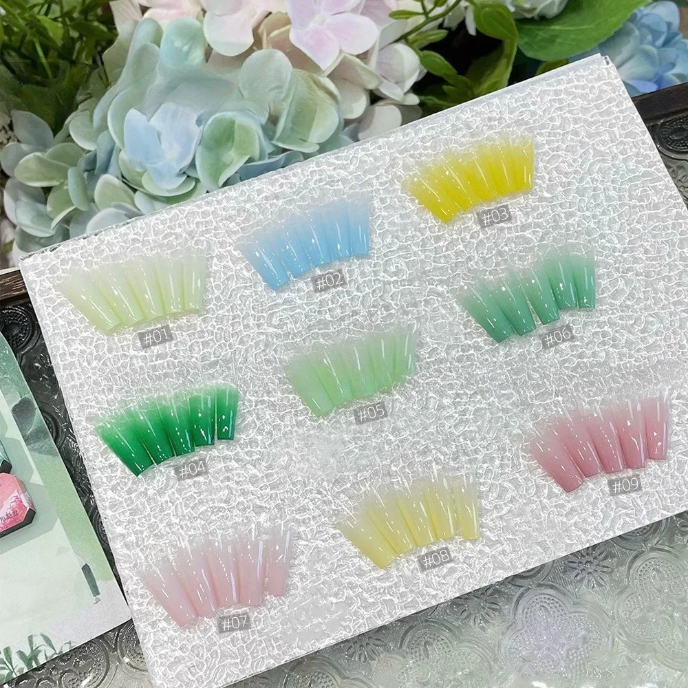 9-Color Chinese Style Gel Nail Glitter & Eye Shadow Palette Gel Nail Glitter Palette Zpaxo 9colors-set2