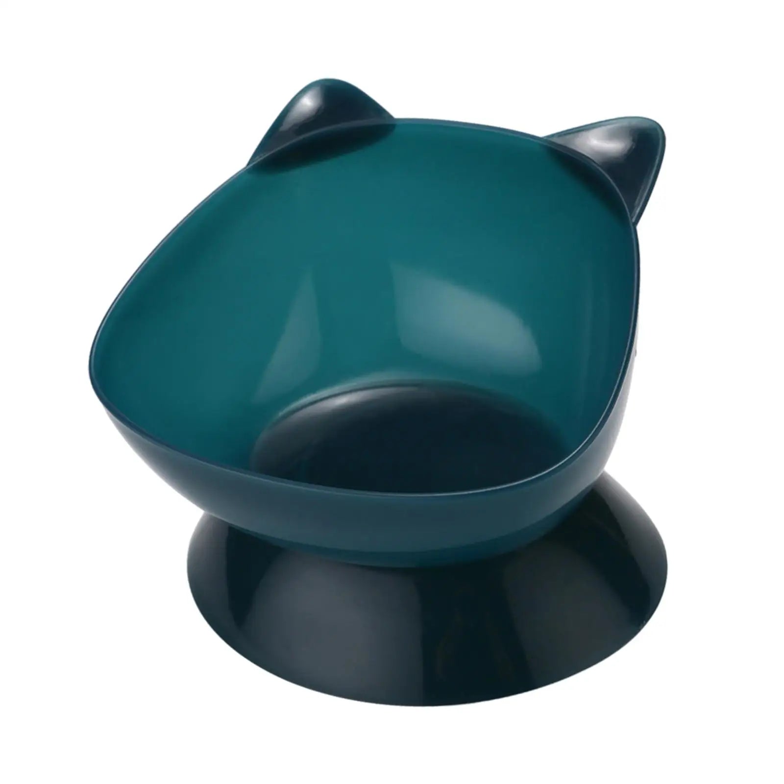 Raised Cat Bowl Small Dog Waterer Protect Pet's Spine Stable Durable Tilted Pet Feeder Kitten Water Bowl for Small Medium Dogs Zpaxo Blue