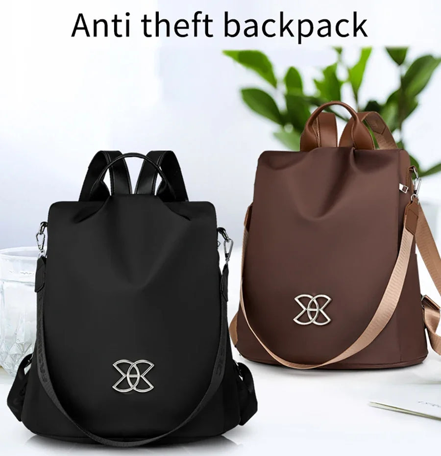 Oxford Cloth Backpack Women Lightweight Anti-theft Leisure Travel Bag