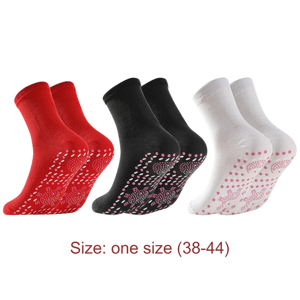 1 Pair Thermotherapeutic Socks Pain Relief Slimming Health Socks Tourmaline Cold-Resistant Christmas Gifts for Friends Zpaxo