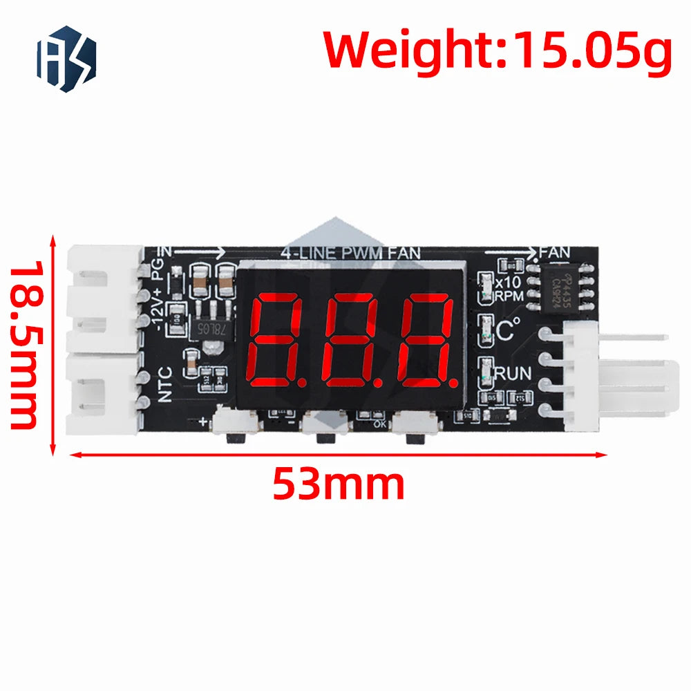 Single 12V 0 8A DC PWM 2-4 Wire Fan Temperature Control Speed Zpaxo