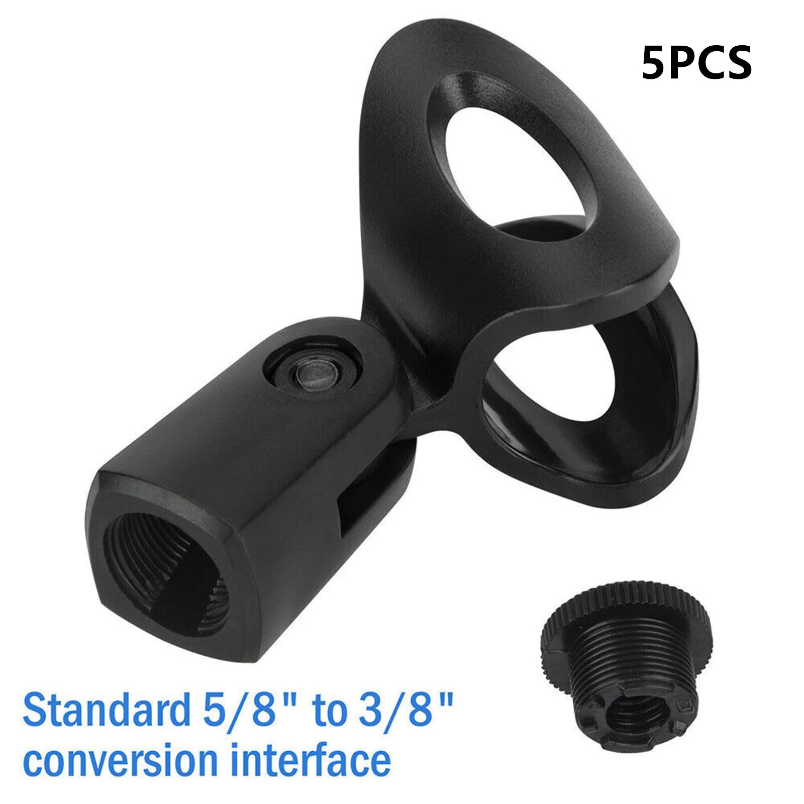 Black Universal Plastic Flexible Microphone Clip Holder Mount Mic