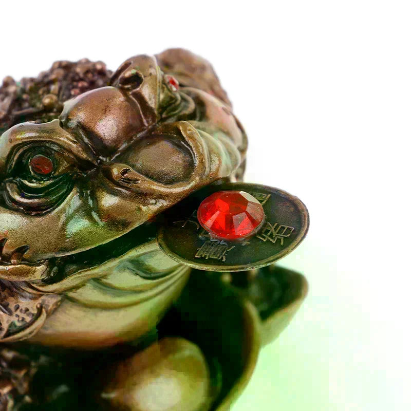 Frog Toad Coin Ornaments Lucky Feng Shui Money Fortune Chinese Zpaxo