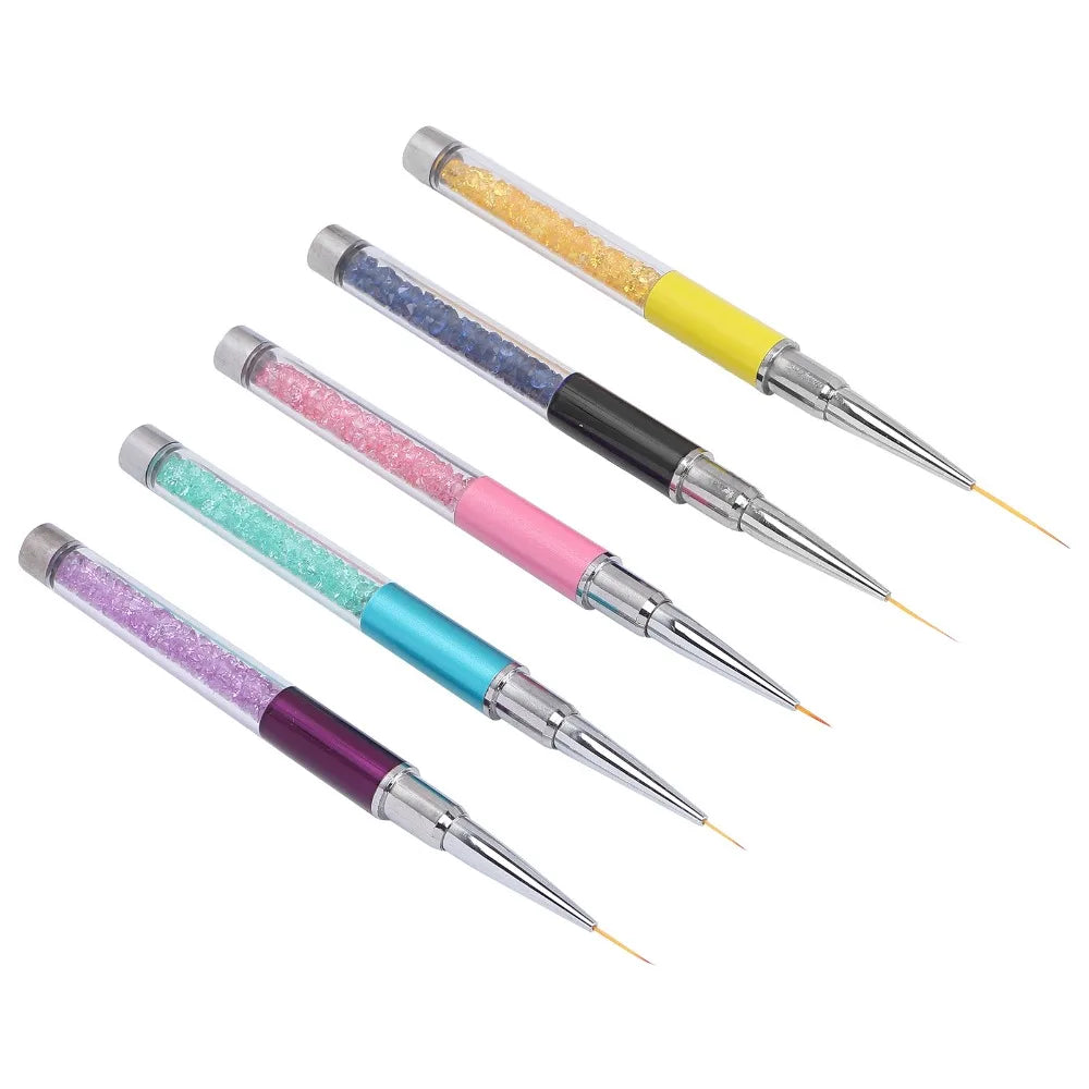 Ultra Fine Tip Nail Art Liner Brushes Precision Detailing Durable Zpaxo