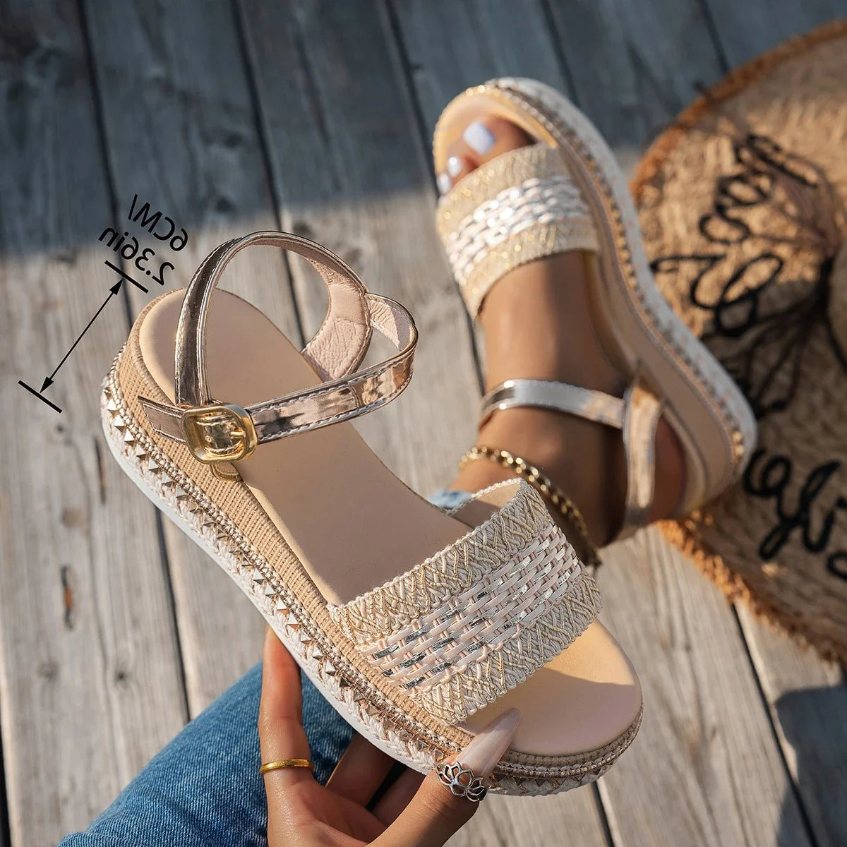 Women Sandals 2025 New Casual Luxury Flat Sandals Women Trend Platform Shoes for Women Designer Fashion Shoes Sandalias De Mujer Zpaxo