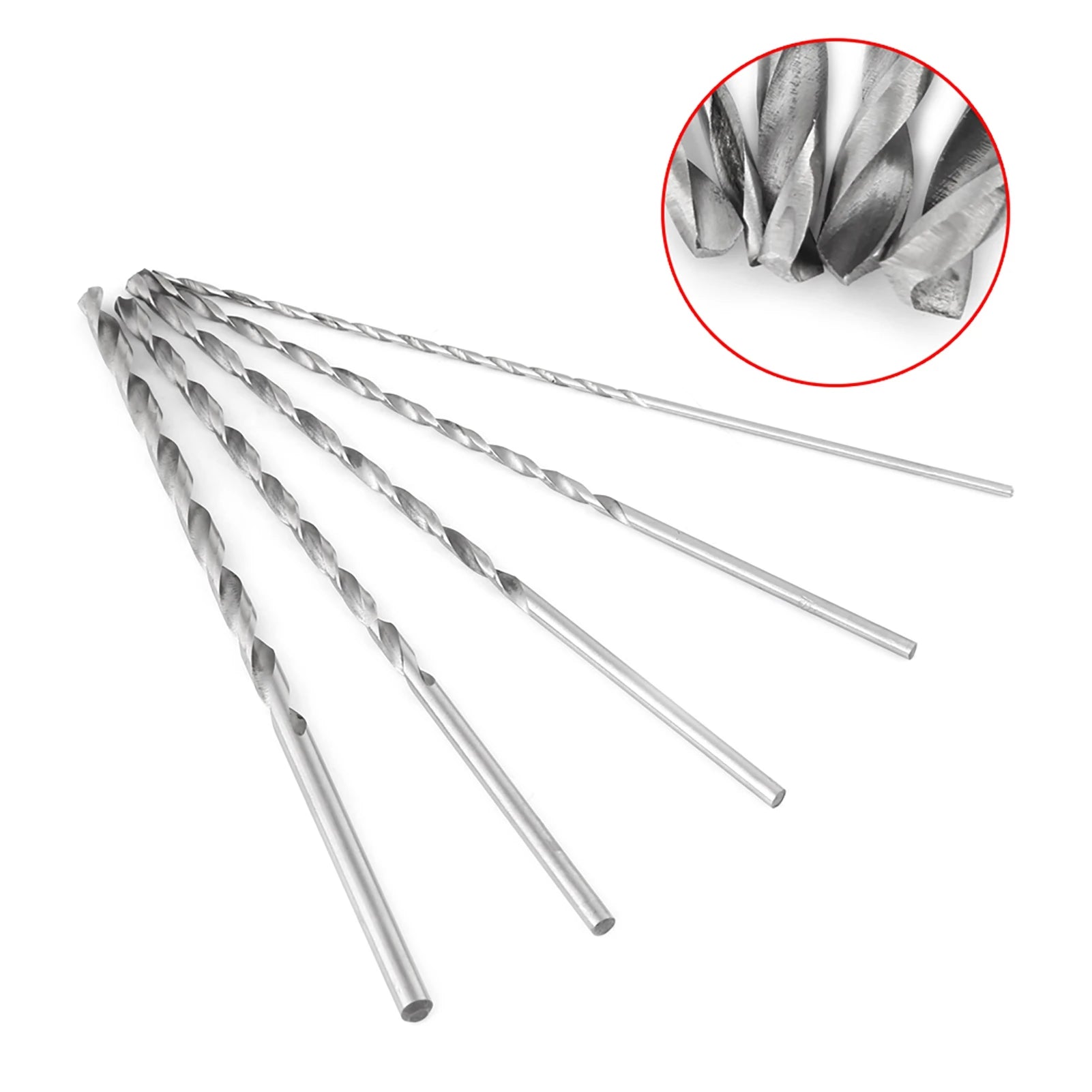 Drill Bit Extra Long Speed Steel Straight Shank Twist Tool 2- Wood