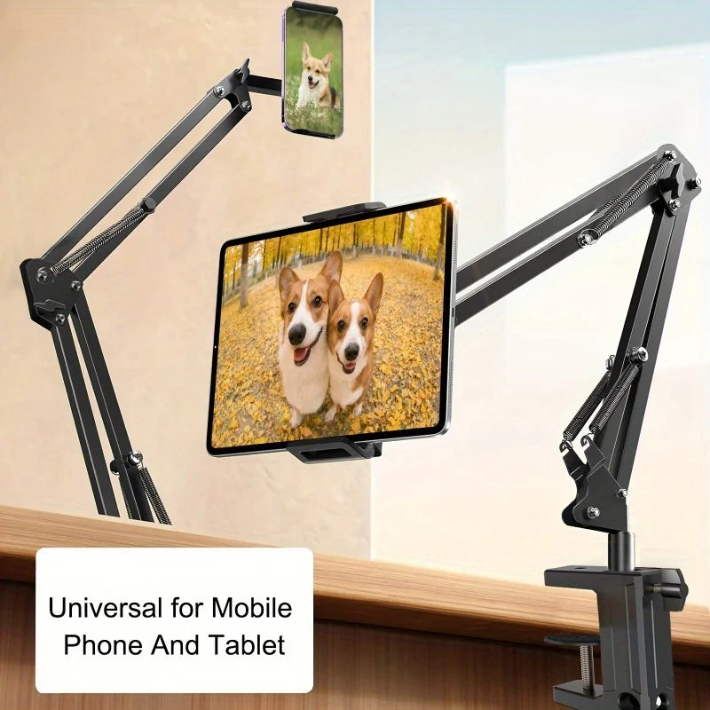 360 Rotating Metal Tablet Stand Adjustable Holder Ipad Iphone Switch