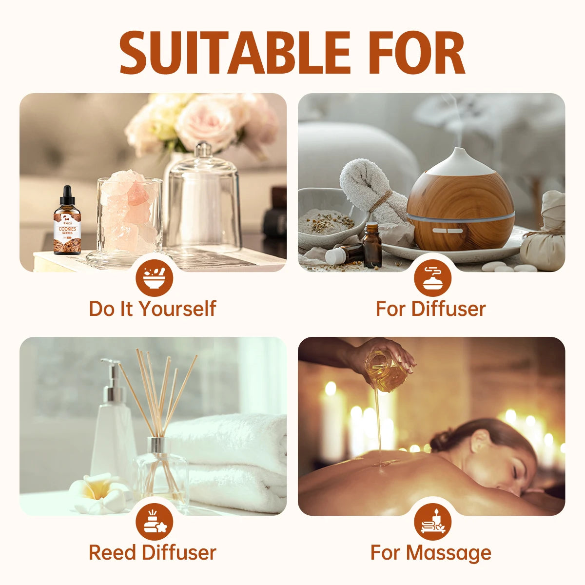 Cookies Essential Oil Hydrating Moisturizing Aromatherapy Candle Soap Zpaxo