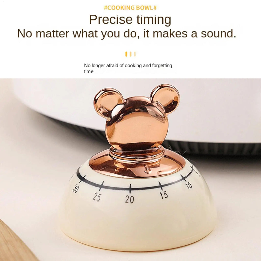 Cartoon Kitchen Timer Cute Bear Strong Magnetic Decorative Manual