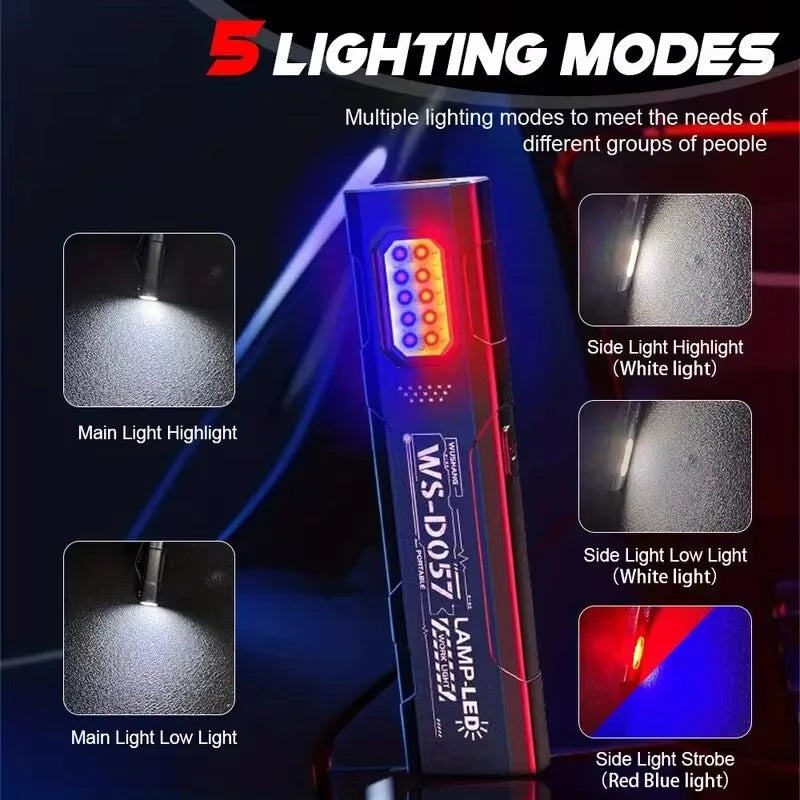 KDULIT COB LED Keychain Flashlight USB-C Rechargeable Mini Torch