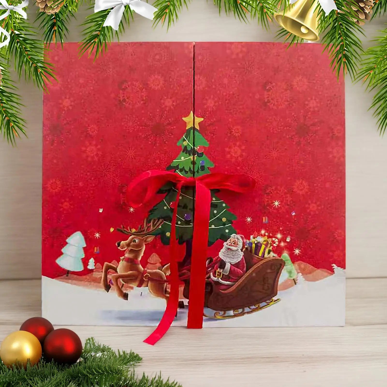 2025 Christmas Advent Calendar Empty Box 24 Days Countdown Printed
