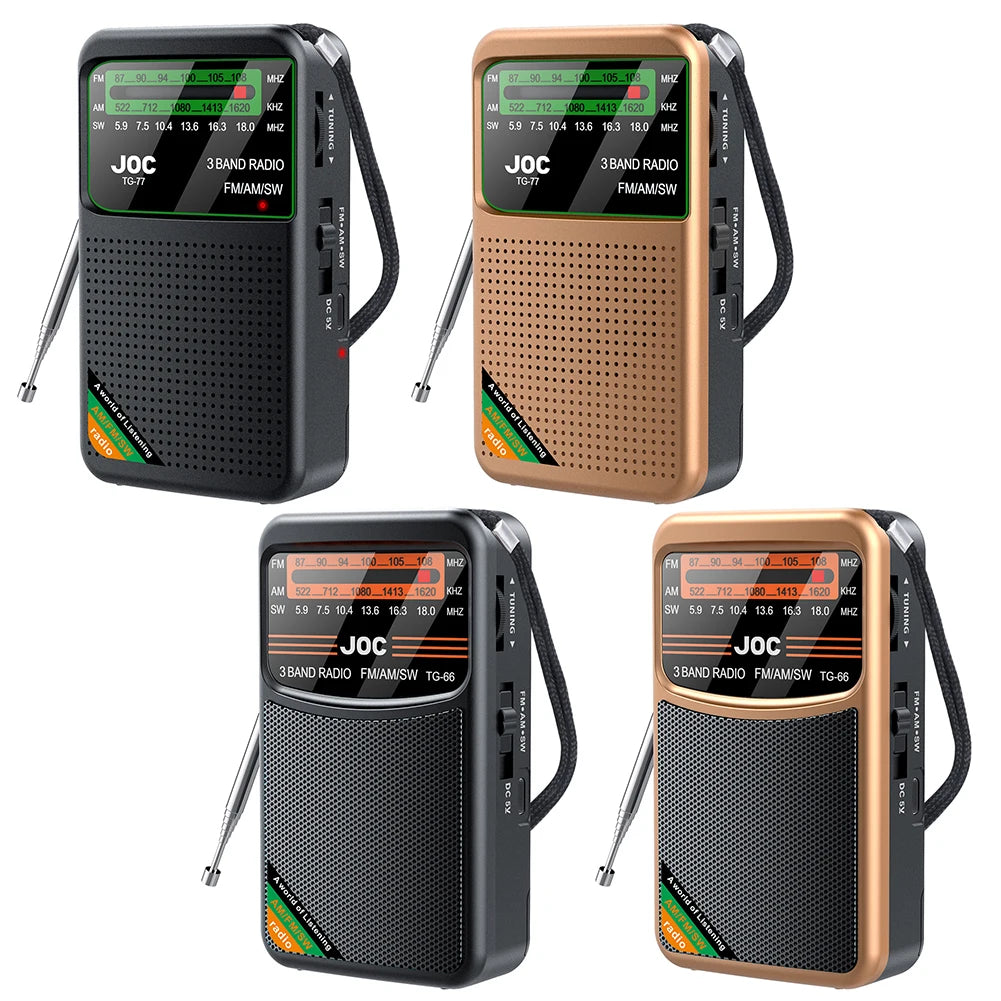 Battery Operated Radio FM AM SW Built-in Speaker Transistor Support