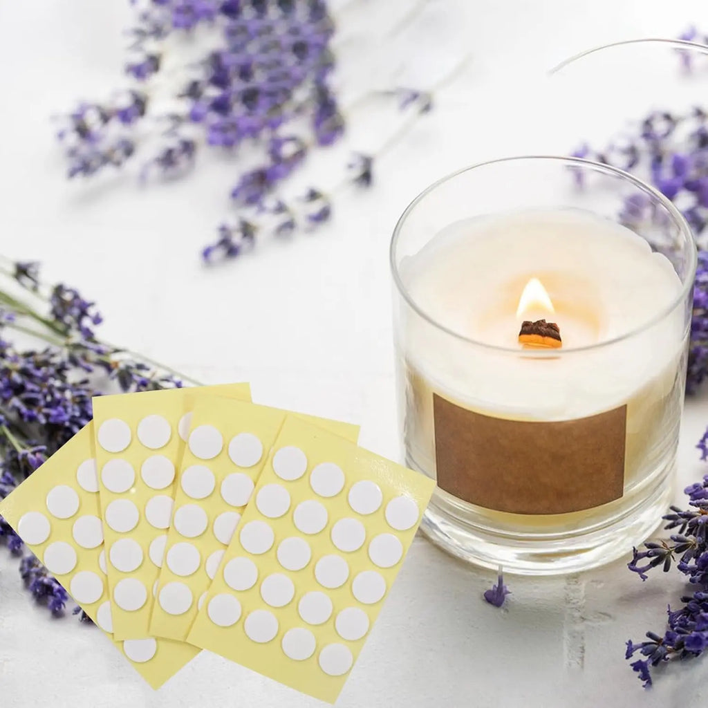 Candle Wick Stickers – Double-Sided Heat-Resistant 5/10 Sheets Candle Making Supplies Zpaxo