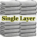 Double-Sided Silver Fabric Dishcloth Dish Towel Absorbent Non-Stick Oil Dish Rag Housework Cleaning Oil Removal Kitchen Cleaning Zpaxo Single Layer 100PCS