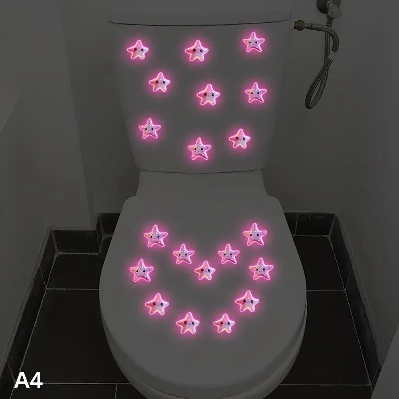 CMSelf-Adhesive Glow-in-the-dark Toilet Sticker Bathroom Lid