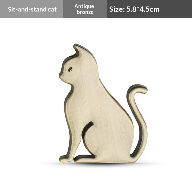 Cute 3D Metal Cat Sticker Personalized Car Emblem Originality Body Zpaxo A4