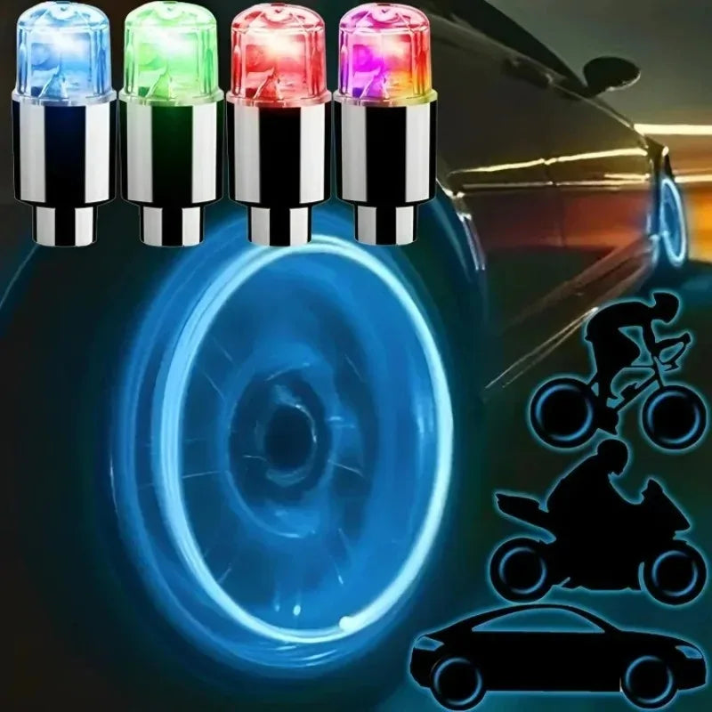 LED Tire Valve Cap Lights – Cars, Motorcycles & Bicycles