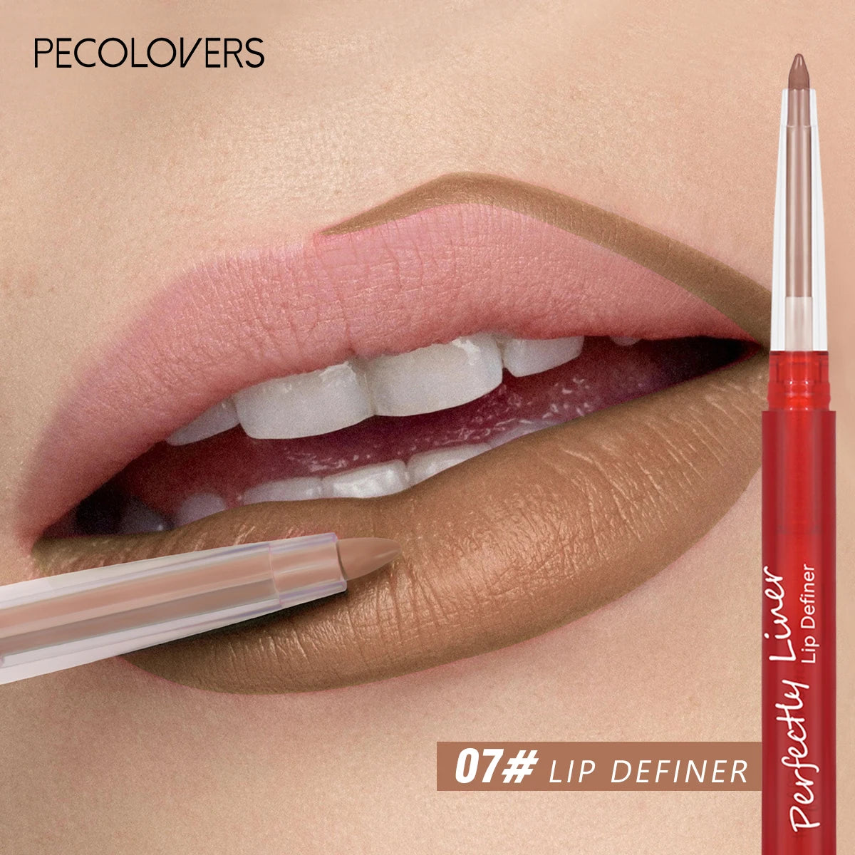 1PC Rich Pigmented, Waterproof, Silky, Durable, Non-stick Cup, Creamy Matte Lip Liner, Perfect for Date and Daily Use Zpaxo 07r