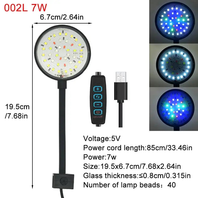 USB 5V Aquarium LED Lamp Fish Tank Light Decor Aquatic Plant Multiple