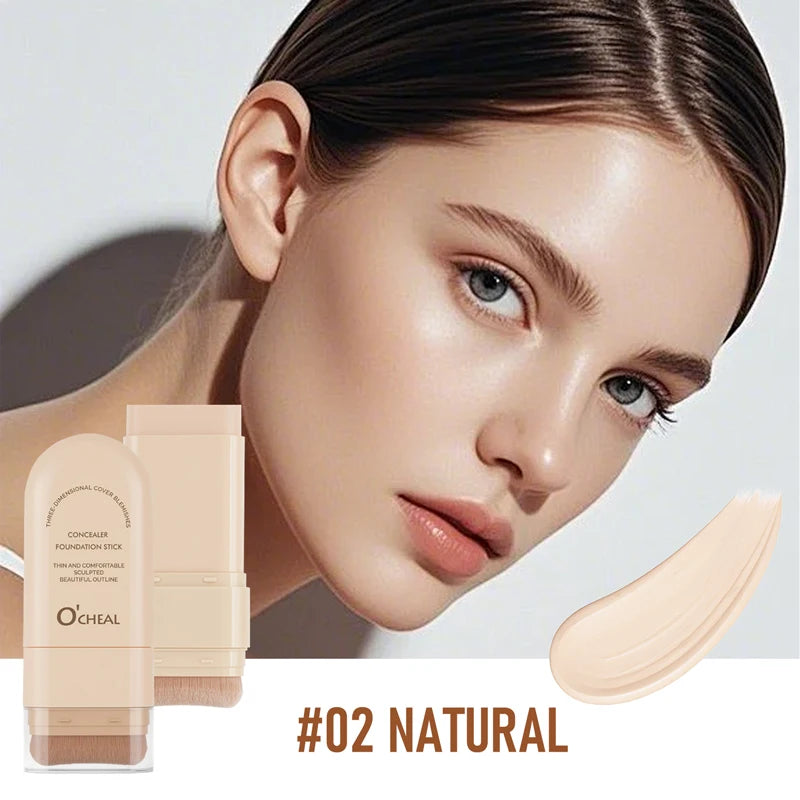 Rotating Concealer Foundation Stick Moisturizing Lightweight Conceals Zpaxo 36054-02