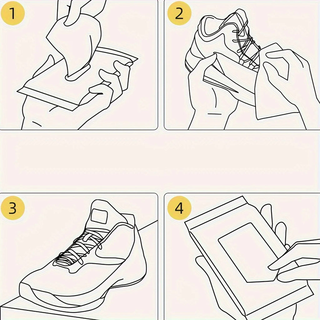 Disposable Shoe Cleaning Wipes No-rinse Stain Remover White Sneakers