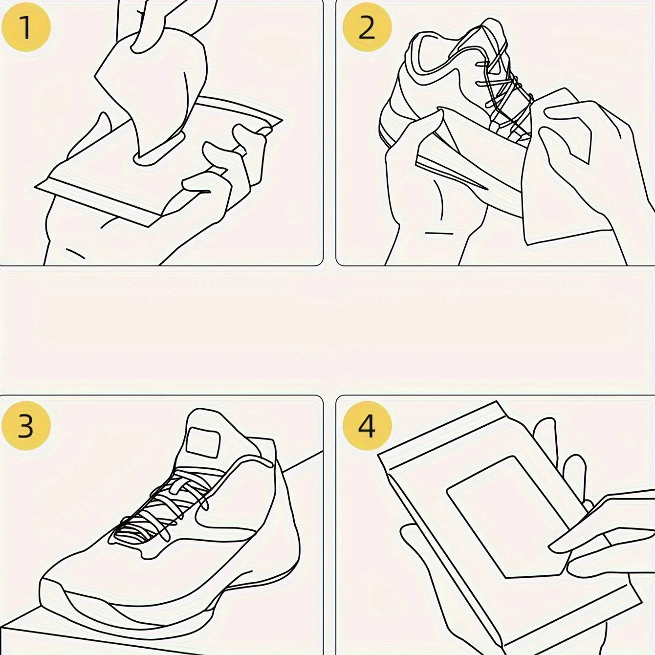 Disposable Shoe Cleaning Wipes No-rinse Stain Remover White Sneakers